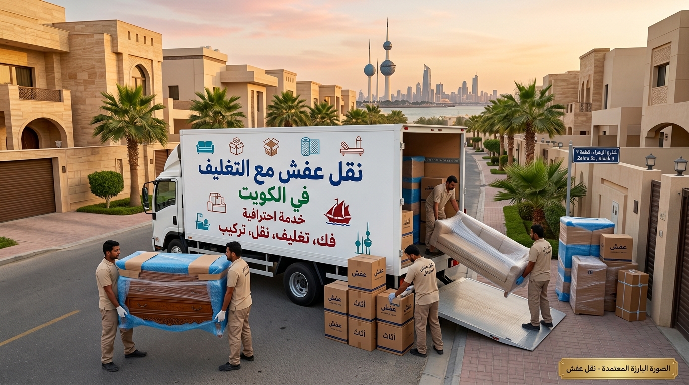 نقل عفش مع التغليف في الكويت